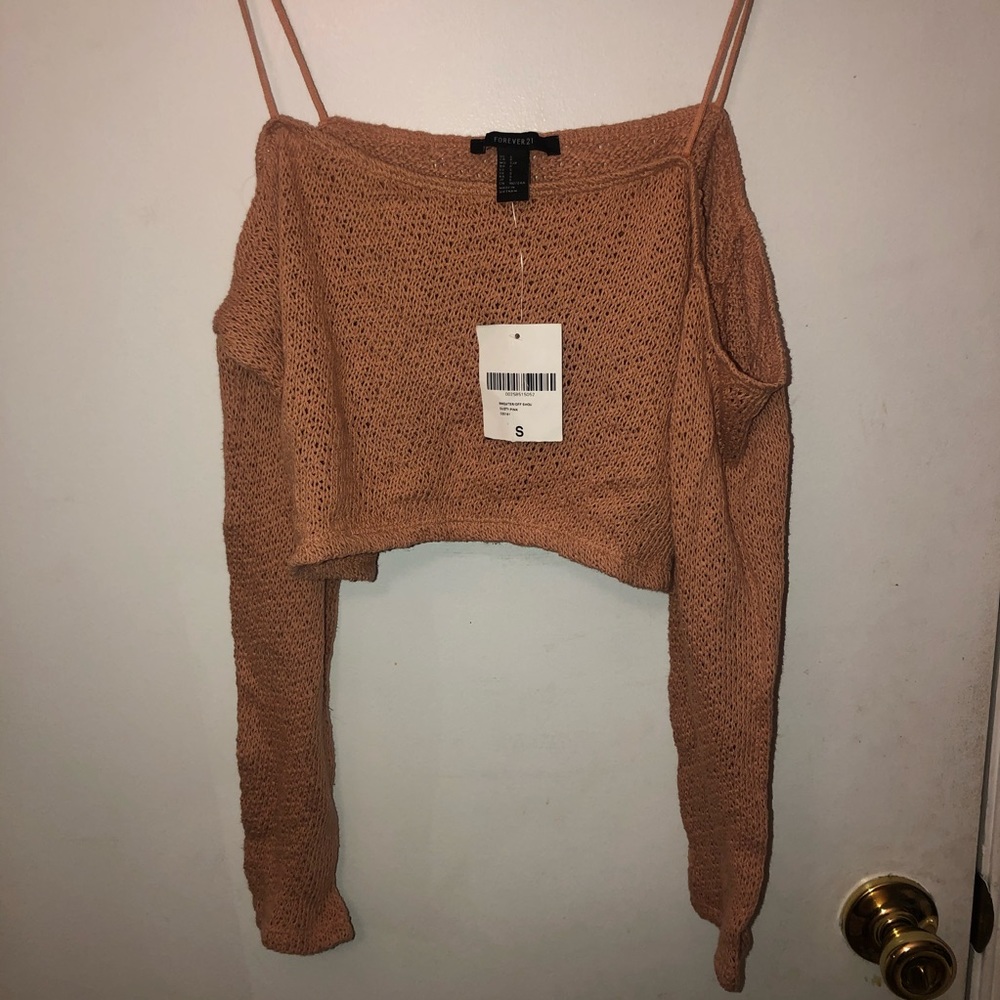 Nude Off the Shoulder Strap Crop Top